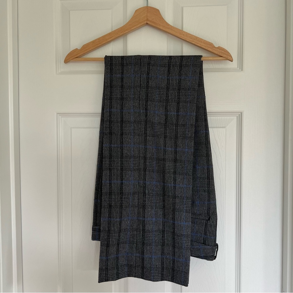 Banana Republic Pant, Size 8, grey / blue, checkered